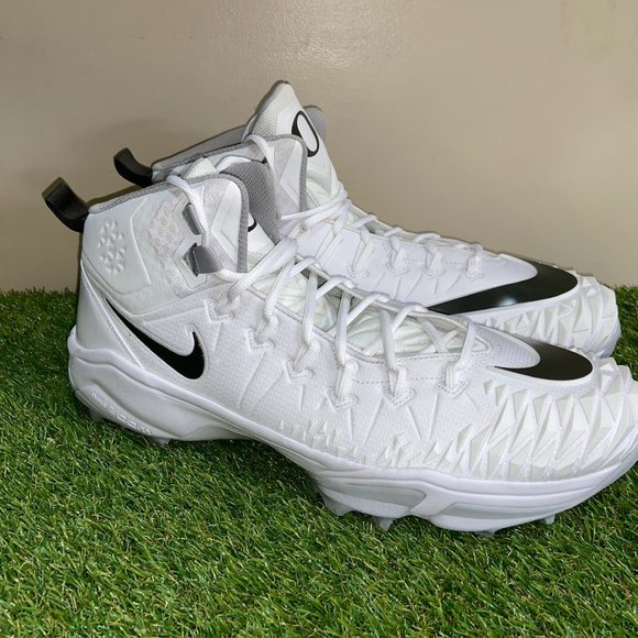 Nike Force Savage Pro Mid Shark White Oregon Ducks Sample PE Cleats Sz 17 NEW main image 9